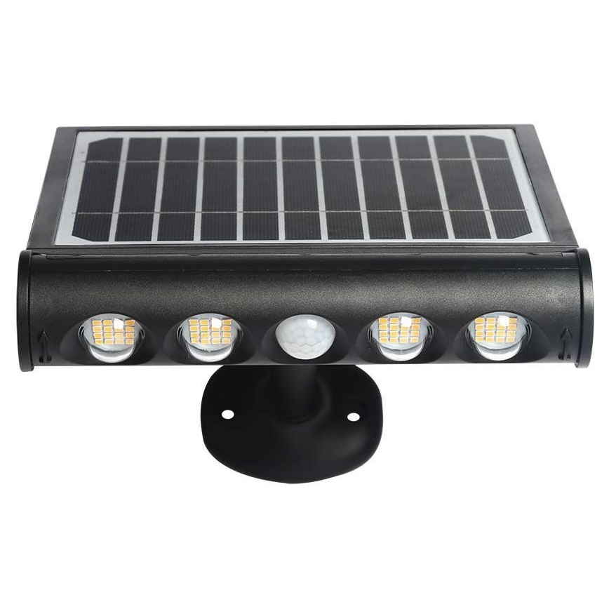 LED Saules enerģijas sienas lampa ar sensoru LED/8W/3,7V IP65 6000K