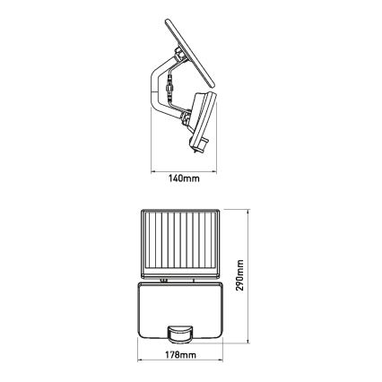 LED Saules enerģijas sienas lampa ar sensoru LED/8W IP54