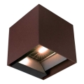 LED Saules enerģijas sienas lampa ar sensoru LED/9W/3,7V 3000/4000/5000K 2600 mAh IP65 brūna
