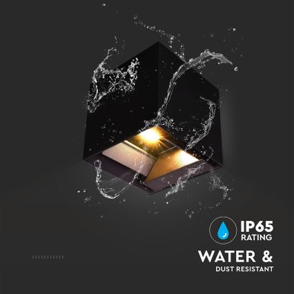 LED Saules enerģijas sienas lampa ar sensoru LED/9W/3,7V 3000/4000/5000K 2600 mAh IP65 melna