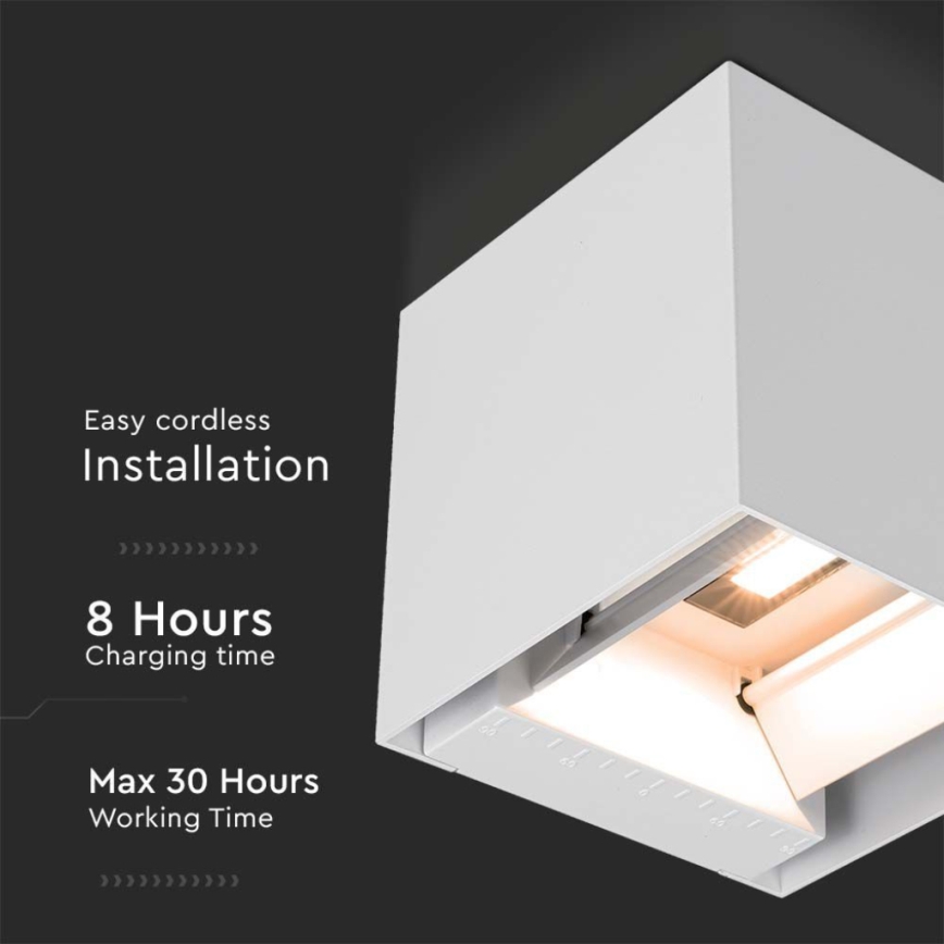 LED Saules enerģijas sienas lampa ar sensoru LED/9W/3,7V IP65 3000K balta