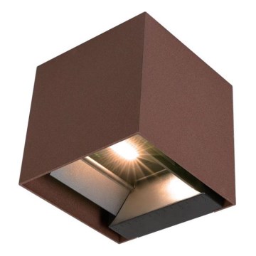 LED Saules enerģijas sienas lampa ar sensoru LED/9W/3,7V IP65 4000K brūna