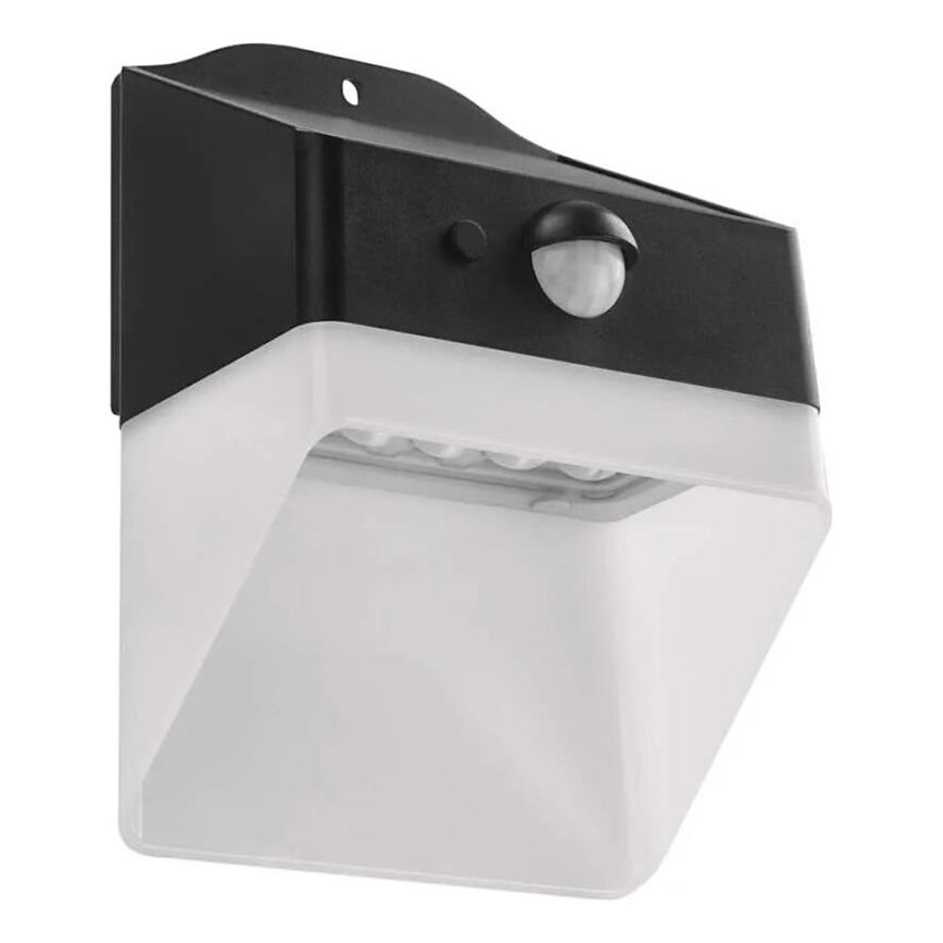 LED Saules enerģijas sienas lampa ar sensoru LUMI LED/3,7W IP65 melna