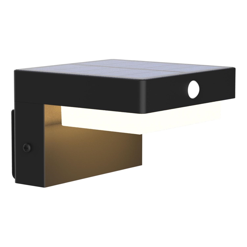 LED Saules enerģijas sienas lampa ar sensoru MALI LED/4,5W/3,7V 2000 mAh IP44 melna