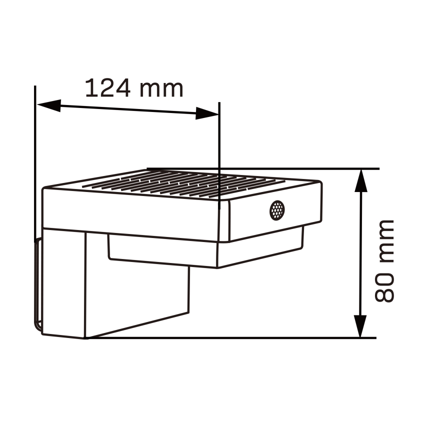 LED Saules enerģijas sienas lampa ar sensoru MALI LED/4,5W/3,7V 2000 mAh IP44 melna