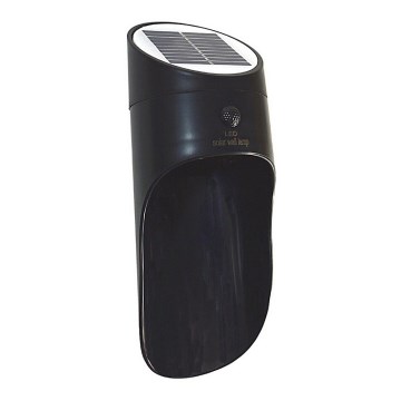 LED Saules enerģijas sienas lampa ar sensoru PALESA LED/1W/3,7V IP65 1800 mAh melna