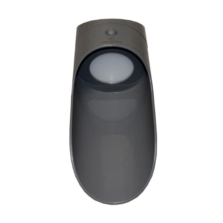 LED Saules enerģijas sienas lampa ar sensoru PALESA LED/1W/3,7V IP65 1800 mAh pelēka