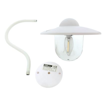 LED Saules enerģijas sienas lampa LED/0,5W/1,2V 600 mAh IP44 balta