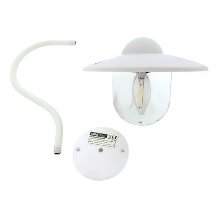 LED Saules enerģijas sienas lampa LED/0,5W/1,2V IP44 balta