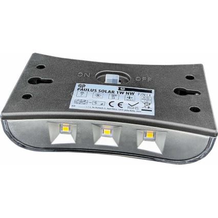 LED Saules enerģijas sienas lampa LED/1W IP44