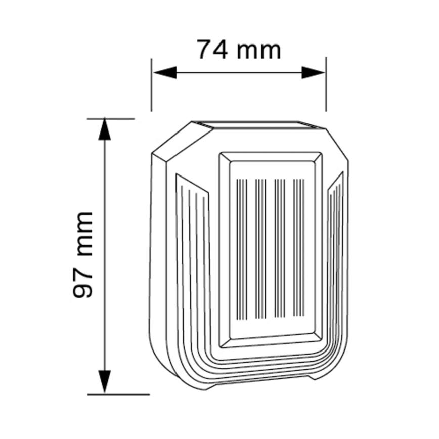 LED Saules enerģijas sienas lampa LUCE LED/1,2V 400 mAh IP44