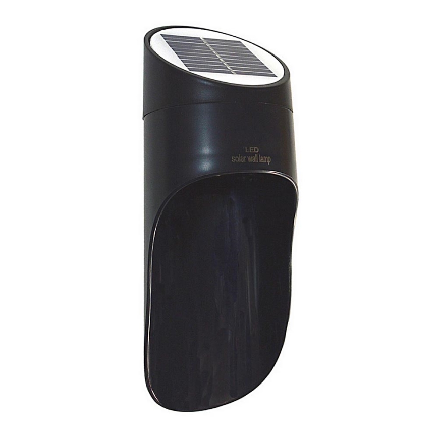 LED Saules enerģijas sienas lampa PALESA LED/1W/3,7V IP65 1800 mAh melna