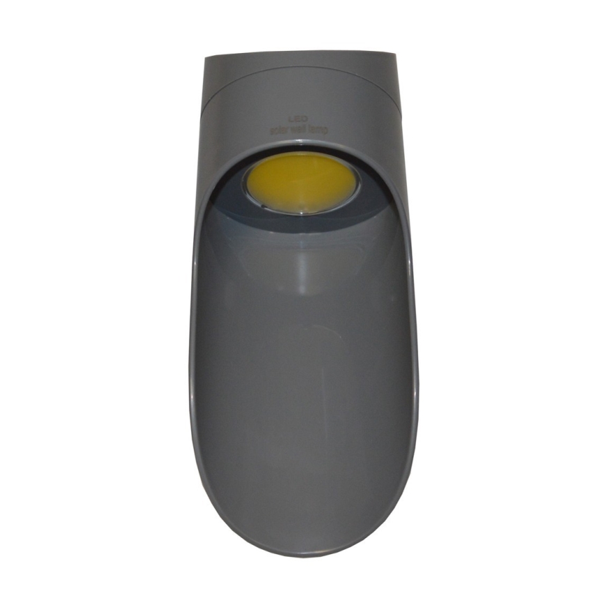 LED Saules enerģijas sienas lampa PALESA LED/1W/3,7V IP65 1800 mAh pelēka