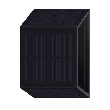 LED Saules enerģijas sienas lampa WINGS LED/2W/1300 mAh 3,7V 3000K IP54 melna