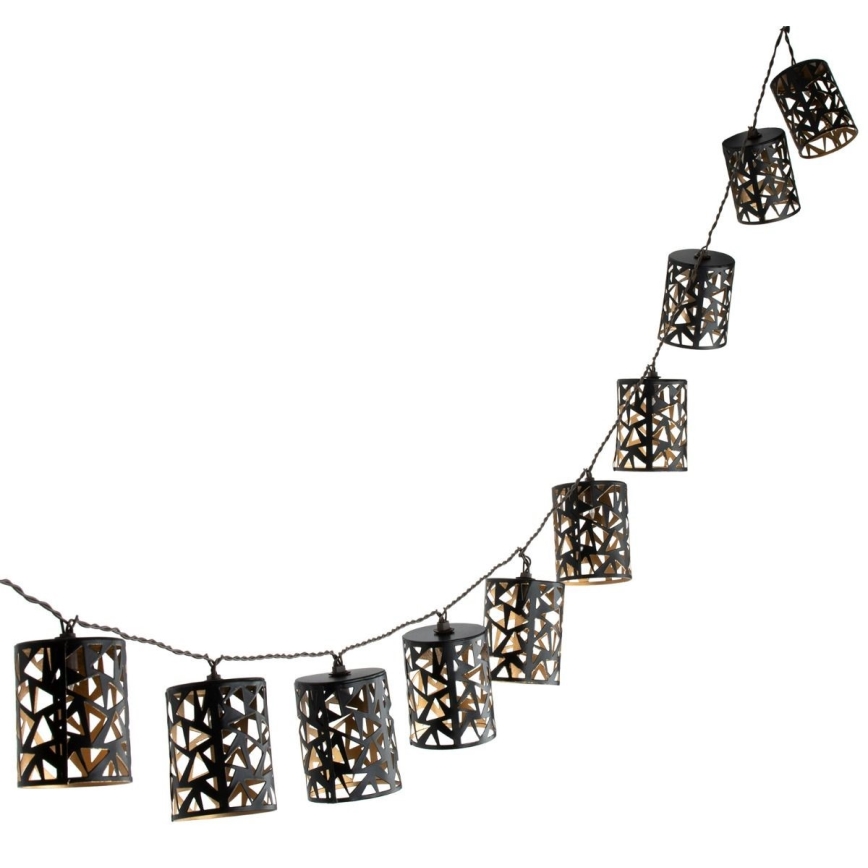 LED Saules enerģijas virtene 10xE12/3,65m IP44 silti balta