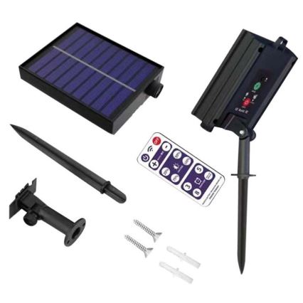 LED Saules enerģijas virtene 10xLED/0,5/4,5V 12 m 3000K IP44 1200 mAh + tālvadības pults