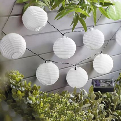 LED Saules enerģijas virtene 10xLED/1,2V 300mAh 3,7m IP44 vēsi balts