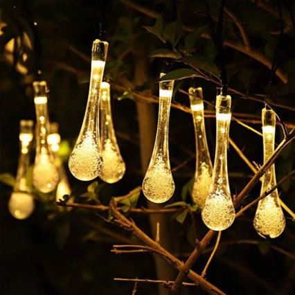 LED Saules enerģijas virtene ar krēslas sensoru 20xLED/0,72W/1,2V 600 mAh 4,7m IP44