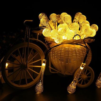 LED Saules enerģijas virtene ar krēslas sensoru 20xLED/0,72W/1,2V 600 mAh 4,7m IP44