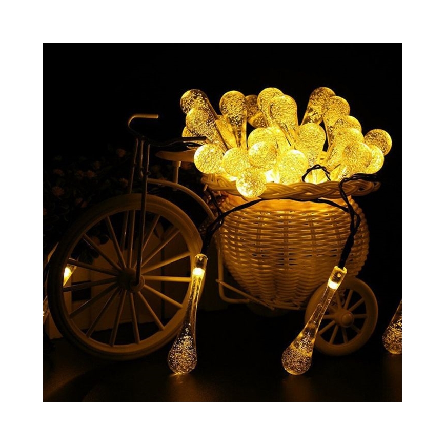 LED Saules enerģijas virtene ar krēslas sensoru 20xLED/0,72W/1,2V 600 mAh 4,7m IP44