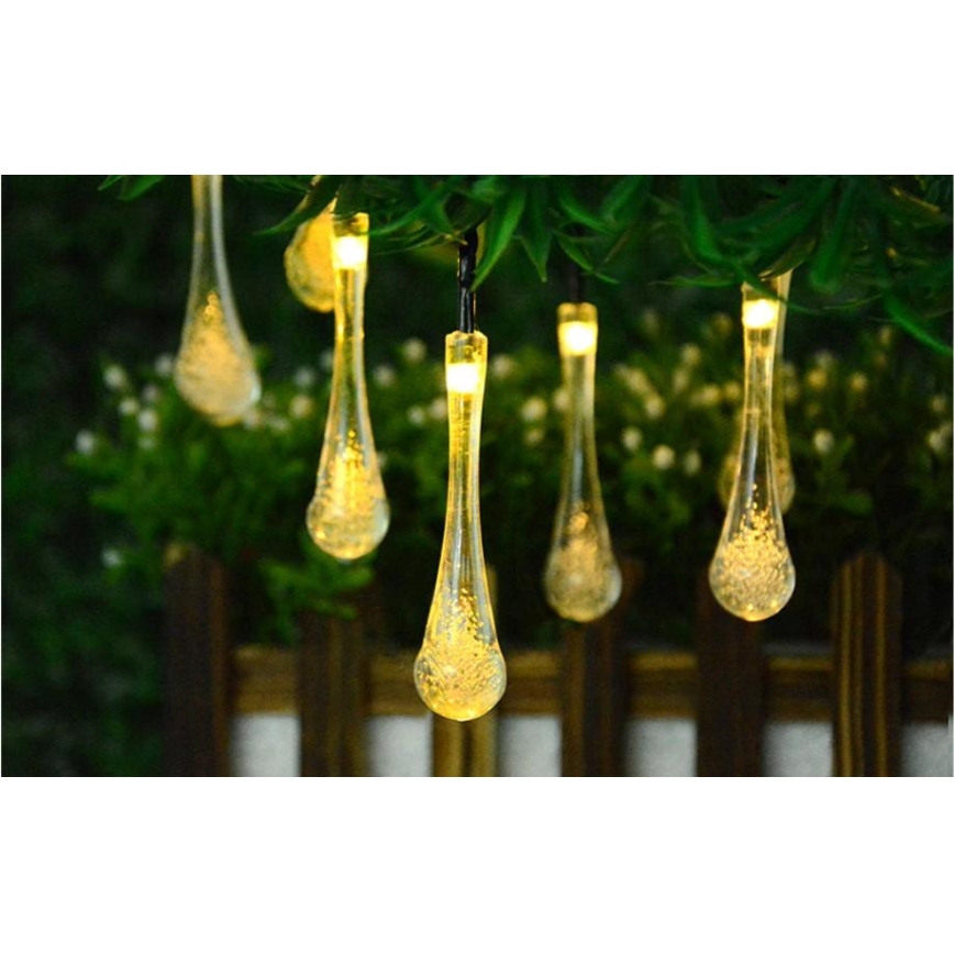 LED Saules enerģijas virtene ar krēslas sensoru 20xLED/0,72W/1,2V 600 mAh 4,7m IP44
