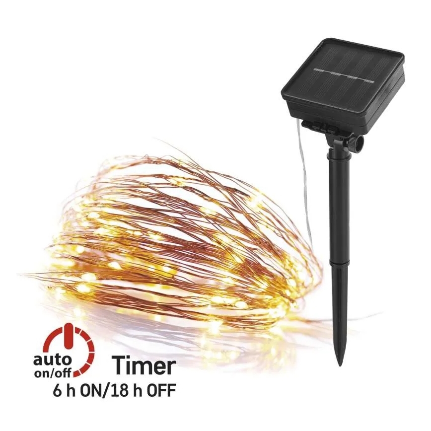 LED Saules enerģijas virtene LED/2,4W/1,2V 1xAA 15 m IP44 3000K 600 mAh
