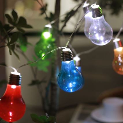 LED Saules enerģijas virtene PARTY 10xLED/1,2V 400 mAh IP44