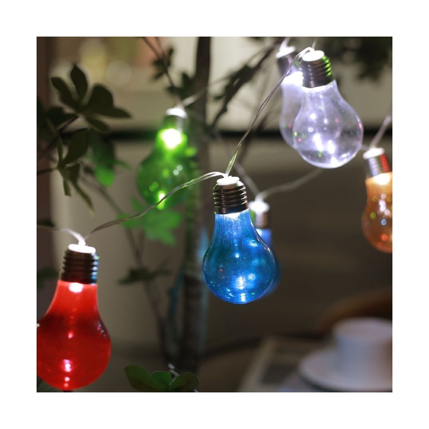 LED Saules enerģijas virtene PARTY 10xLED/1,2V 400 mAh IP44