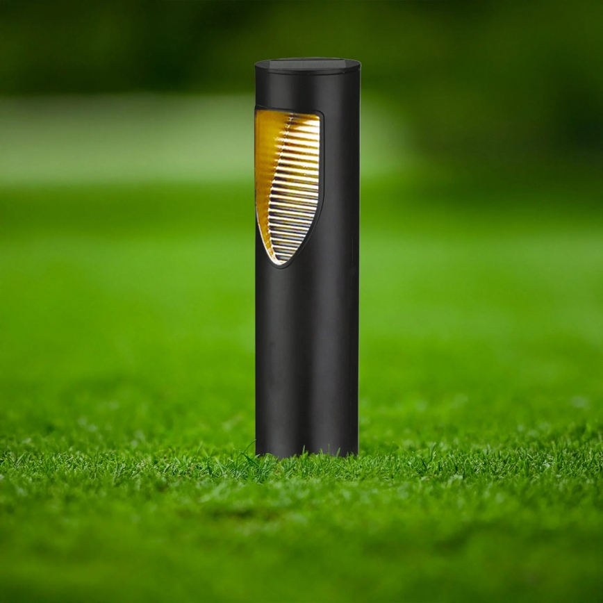 LED saules gaismeklis ADDIS, 1,2 V, 600 mAh, IP44, melns