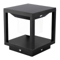 LED Saules gaismeklis ar sensoru LED/2W/5,5V 3000K IP65 2600 mAh melns