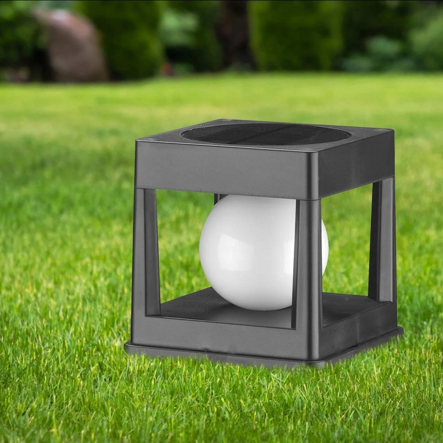LED saules gaismeklis CUBO LED/3,7V 1200 mAh IP44 melns