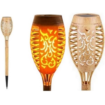LED saules gaismeklis MINISPARK BAMBOO LED/1,8W/5,5V IP44 600 mAh bēšs
