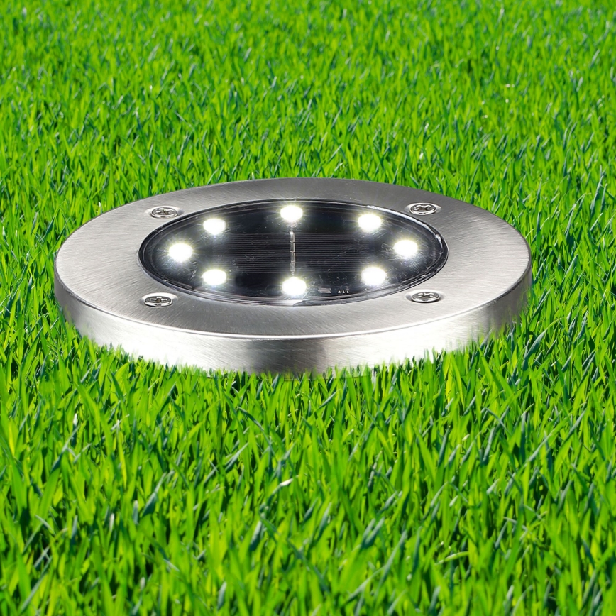 LED saules gaismeklis SOLLY LED/1,2V 6500K Ø 11,5 cm 300 mAh IP44 hromēts
