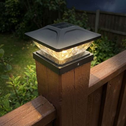 LED saules gaismeklis TOYA LED/4,5W/230V 3000/6500K 600 mAh IP44 melns
