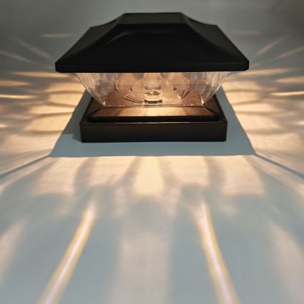LED saules gaismeklis TOYA LED/4,5W/230V 3000/6500K 600 mAh IP44 melns