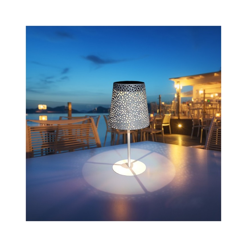 LED saules galda lampa LUVETRA LED/1xAA 4000K IP44 200 mAh balta