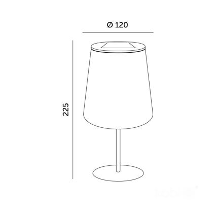 LED saules galda lampa LUVETRA LED/1xAA 4000K IP44 200 mAh melna
