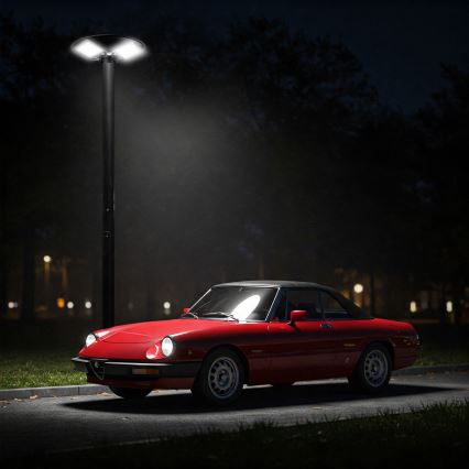 LED aptumšojama saules ielas lampa ar sensoru LED/15W/6V 11000 mAh 6500K IP65 melna + tālvadības pults