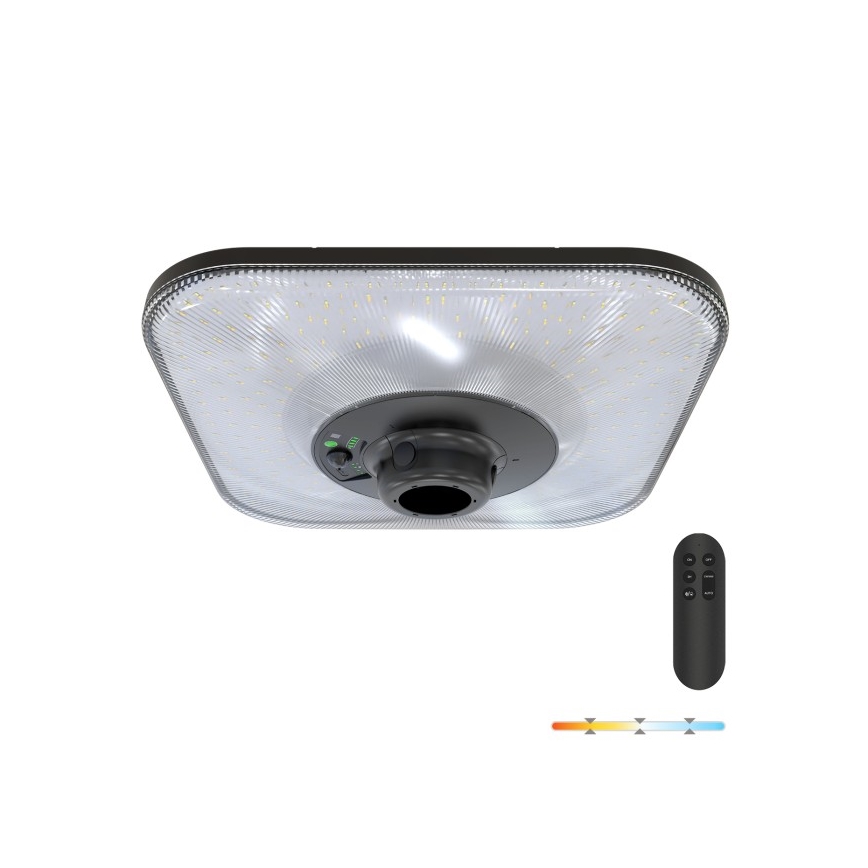LED saules ielu lampa ar sensoru SOLSUMI LED/25W/3,2V 3000/4000/6500K IP54 24000 mAh + ar tālvadības pulti