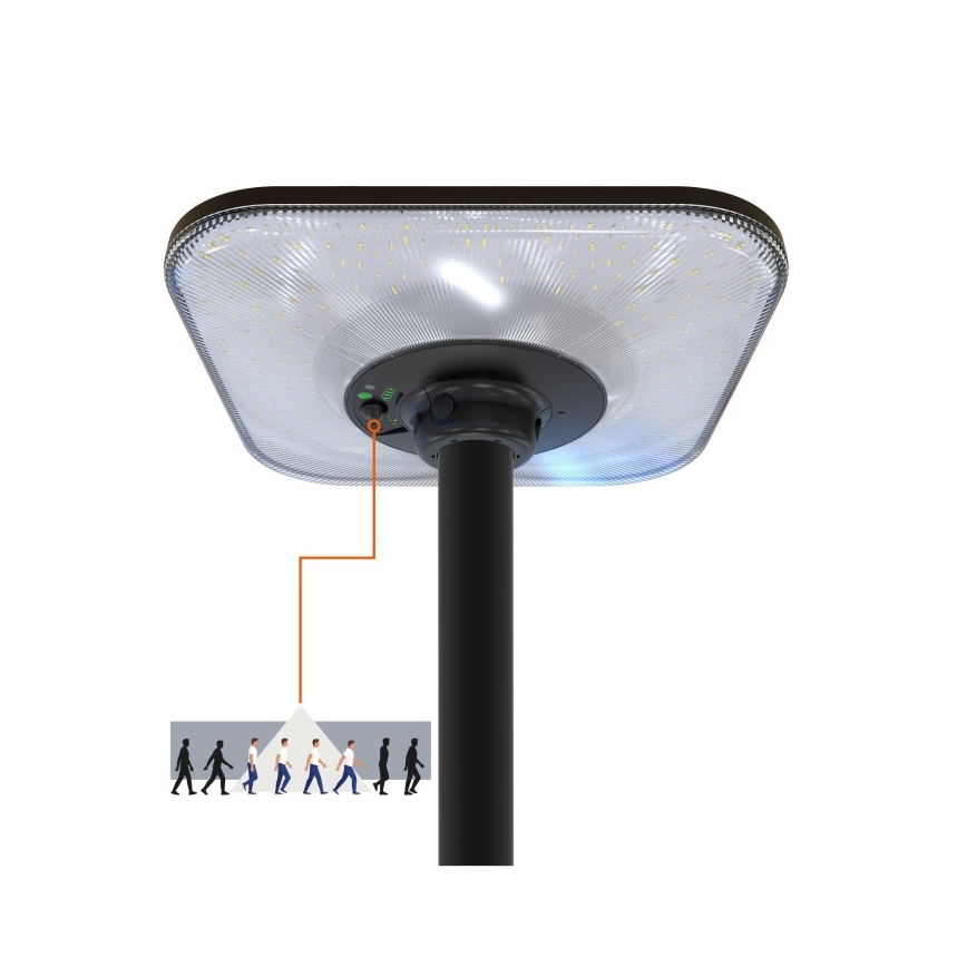 LED saules ielu lampa ar sensoru SOLSUMI LED/25W/3,2V 3000/4000/6500K IP54 24000 mAh + ar tālvadības pulti