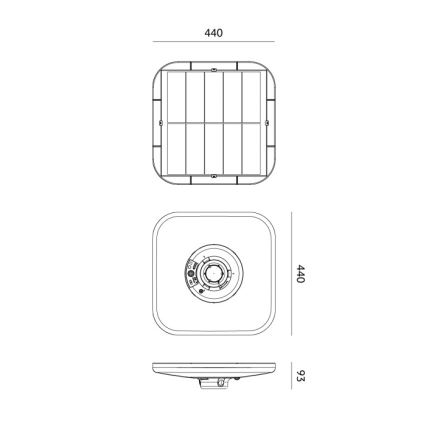 LED saules ielu lampa ar sensoru SOLSUMI LED/25W/3,2V 3000/4000/6500K IP54 24000 mAh + ar tālvadības pulti