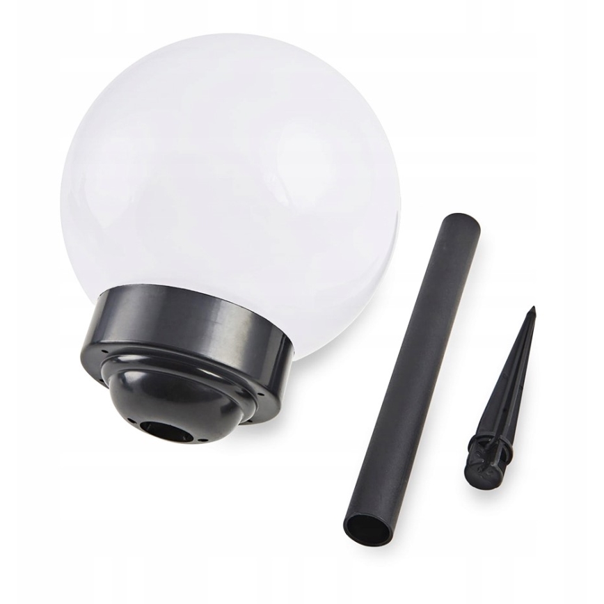 LED saules lampa, 1,2 V, 6500 K, 200 mAh, Ø 10 cm, IP44, balta/melna