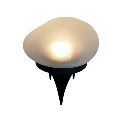 LED saules lampa 2xLED/1,2V 300 mAh IP44 melna/balta