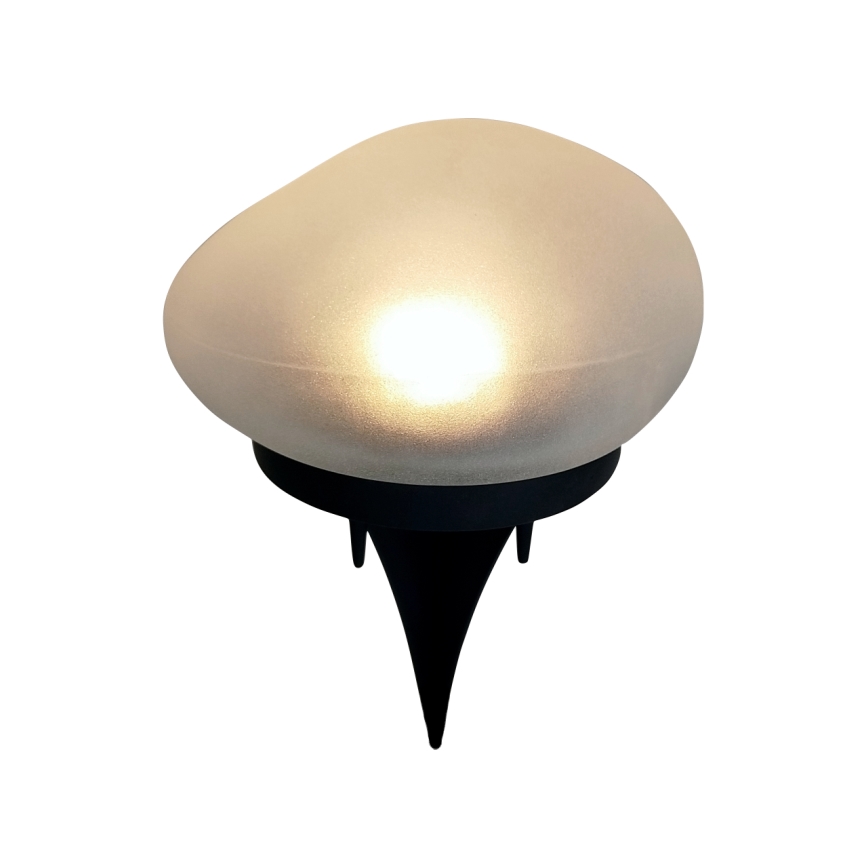 LED saules lampa 2xLED/1,2V 300 mAh IP44 melna/balta