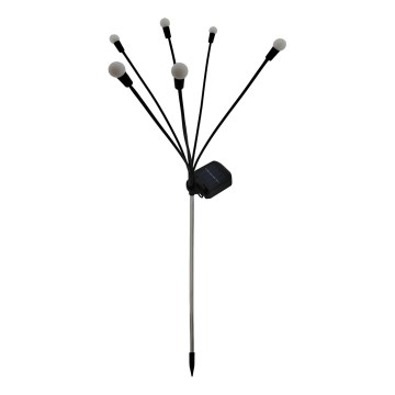 LED saules lampa 6xLED/1,2V 300 mAh IP44 melna