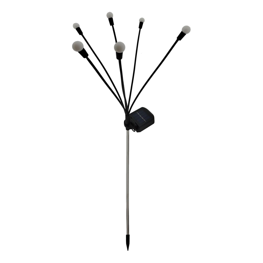 LED saules lampa 6xLED/1,2V 300 mAh IP44 melna