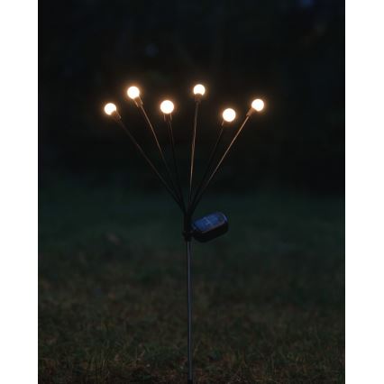 LED saules lampa 6xLED/1,2V 300 mAh IP44 melna