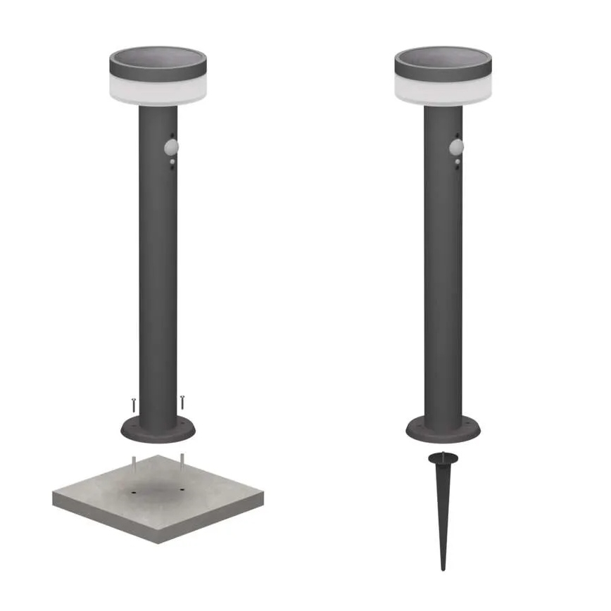 LED saules lampa ar sensoru LED/2W/3,7V 1200 mAh IP44 50 cm