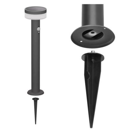 LED saules lampa ar sensoru LED/2W/3,7V 1200 mAh IP44 80 cm