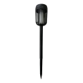 LED saules lampa FLAME LED/1,2V 100 mAh 1800K 37 cm IP44 melna